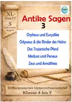 Vorschau - Stundenentwürfe - XL-Paket. 5 Antike Sagen 3 (Leseverständnis) - Deckblatt