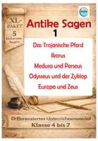 Vorschau - Stundenentwürfe - XL-PAKET : 5 Antike Sagen 1 (Leseverständnis) - Deckblatt