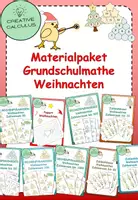 Vorschau - Arbeitsblätter - Materialpaket: Grundschulmathe Weihnachten - Deckblatt