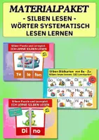 Vorschau - Spiele - Materialpaket Silbenlesen – Strukturierte Leseförderung von Anfang an (Kita bis 1. Klasse) - Deckblatt