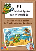 Vorschau - Arbeitsblätter - Buchstabe F f: Wimmelbild/Plakat und Material zur Buchstabeneinführung und -übung - Deckblatt