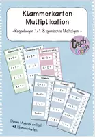 Vorschau - Stationenlernen - Materialpaket - Klammerkarten Multiplikation - Deckblatt