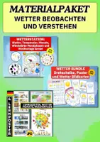 Vorschau - Arbeitsblätter - Alles zum Thema Wetter & Zeit – komplettes Materialpaket für Morgenkreis & Sachunterricht - Deckblatt
