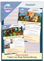 Vorschau - Arbeitsblätter - Materialpaket Fabeln Nacherzählung - Deckblatt