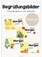 Vorschau - Präsentationen/Tafelbilder - Begrüßungsbilder digitale Tafel - Materialpaket zu allen Jahreszeiten - Deckblatt