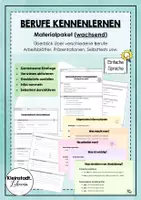 Vorschau - Unterrichtsreihen - Berufe kennenlernen (wachsendes Materialpaket) - Deckblatt
