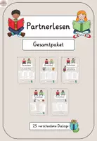 Vorschau - Arbeitsblätter - Partnerlesen - Materialpaket (25 Dialoge) - Deckblatt