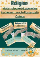 Vorschau - Arbeitsblätter - Materialpaket: Leporellos von Aschermittwoch-Fastenzeit-Ostern - Deckblatt