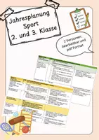 Vorschau - Stundenentwürfe - Materialpaket Jahrespläne Sport 2. und 3. Klasse - Deckblatt