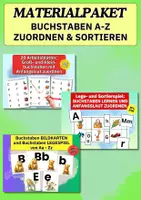 Vorschau - Arbeitsblätter - Materialpaket Buchstaben A–Z – Groß- & Kleinbuchstaben sicher zuordnen - Deckblatt
