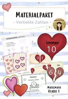 Vorschau - Arbeitsblätter - Materialpaket: Verliebte Zahlen - Klasse 1 - Deckblatt