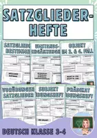 Vorschau - Arbeitsblätter - Materialpaket Satzgliederhefte (6 Hefte - Einführung und Wiederholung) - Deckblatt