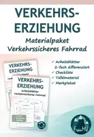 Vorschau - Arbeitsblätter - Verkehrserziehung: Verkehrssicheres Fahrrad – Materialpaket (Klasse 2/3/4) - Deckblatt