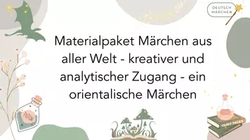 Vorschau - Arbeitsblätter - Materialpaket Märchen aus aller Welt - kreativer und analytischer Zugang - ein orientalische Märchen - Deckblatt