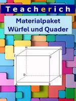 Vorschau - Arbeitsblätter - Materialpaket "Würfel und Quader" - Deckblatt