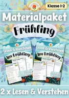Vorschau - Arbeitsblätter - Materialpaket: Lesen & Verstehen - Im Frühling (Klasse 1-2) und Leseförderung - Deckblatt