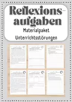 Vorschau - Arbeitsblätter - Materialpaket Reflexionsaufgaben Unterrichtsstörungen I & II - Deckblatt
