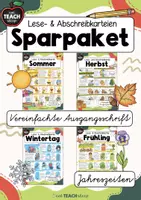 Vorschau - Arbeitsblätter - Sparpaket - Lese- & Abschreibkarteien Jahreszeiten - Vereinfachte Ausgangsschrift - Deckblatt