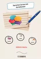Vorschau - Poster - Sprachen lernen mit Karteikarten (BONUS: Mathe) - Deckblatt