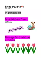 Vorschau - Arbeitsblätter - Materialpaket Frühling und Ostern Schüttelsätze - Deckblatt