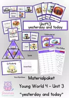 Vorschau - Arbeitsblätter - Materialpaket - Young World 4 - Unit 3 "yesterday and today" - Deckblatt