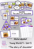 Vorschau - Arbeitsblätter - Materialpaket - Young World 4 - Unit 5 "The story of chocolate" - Deckblatt
