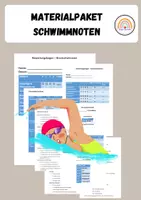 Vorschau - Anderer Materialtyp - Materialpaket Benotung im Schwimmen - Deckblatt