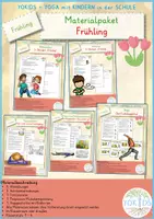 Vorschau - Mal- und Bastelvorlagen - Materialpaket Frühling Yoga - Deckblatt