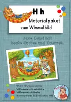 Vorschau - Arbeitsblätter - Buchstabe H h: Wimmelbild/Plakat und Material zur Buchstabeneinführung - Deckblatt