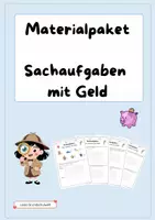 Vorschau - Arbeitsblätter - Materialpaket Sachaufgaben Geld - Deckblatt