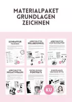 Vorschau - Mal- und Bastelvorlagen - Materialpaket Grundlagen Grafik, Zeichnen - Deckblatt
