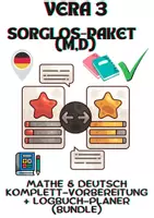 Vorschau - Unterrichtsreihen - VERA 3 SORGLOS-PAKET 2026 | Mathe & Deutsch Komplett-Vorbereitung + Logbuch-Planer (Bundle) - Deckblatt