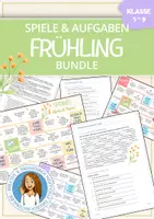 Vorschau - Arbeitsblätter - Frühling - WACHSENDES Materialpaket | Aufgaben & Würfelspiel (Spring, Karneval, Ostern) - Deckblatt