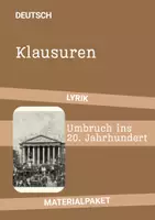 Vorschau - Arbeitsblätter - Materialpaket Oberstufe: Lyrik des Umbruchs ins 20. Jahrhundert – 5 Klausuren (Impressionismus bis Neue Sachlichkeit) - Deckblatt