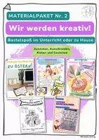 Vorschau - Arbeitsblätter - Wir werden kreativ! MATERIALPAKET NR. 2, Bastelspaß im Unterricht oder zu Hause - Deckblatt