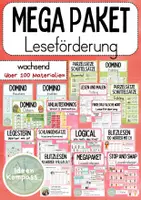 Vorschau - Mal- und Bastelvorlagen - Wachsendes MEGA-Leseförderpaket – umfassende Materialien für erfolgreichen Unterricht - Deckblatt