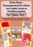 Vorschau - Stundenentwürfe - Materialpaket -Starke Klasse – Klassengemeinschaft stärken und soziales Lernen im Schulalltag begleiten - Deckblatt