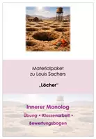 Vorschau - Arbeitsblätter - Paket: „Löcher“ von Louis Sacher – Innerer Monolog (Übung, Mustertext, Klassenarbeit) - Deckblatt