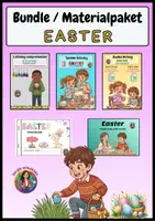 Vorschau - Arbeitsblätter - Bundle / Materialpaket - Easter (Listening,Writing,Workbook,Tandem, Flashcards) - Deckblatt