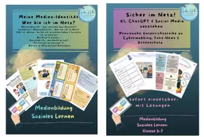 Vorschau - Arbeitsblätter - ✅Materialpaket🤖Meine Medien-Identität / Sicher im Netz - Deckblatt