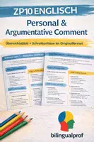 Vorschau - Arbeitsblätter - ZP 10 Writing Skills - Personal & Argumentative Comment - Deckblatt