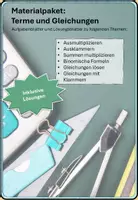 Vorschau - Arbeitsblätter - Materialpaket Terme und Gleichungen - Deckblatt
