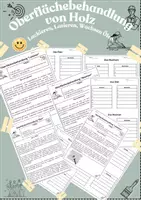 Vorschau - Arbeitsblätter - Oberflächenbehandlung von Holz - Lackieren, Lasieren, Wachsen, Ölen - Deckblatt