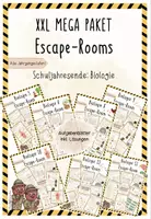 Vorschau - Spiele - Schuljahresbeginn | Wiederholung | Biologie 5 -13 | Escape Room | Materialpaket - Deckblatt