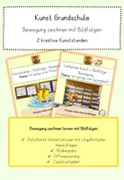 Vorschau - Stundenentwürfe - Kunst Grundschule - Bewegung darstellen mit Bildfolgen - Materialpaket Pfütze & Sprungbrett - Deckblatt