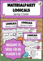 Vorschau - Arbeitsblätter - Materialpaket Logicals Englisch 5-10 Easter Spring - Deckblatt