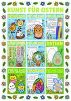 Vorschau - Arbeitsblätter - XXL Ostermaterialpaket – Kunst & Basteln für Ostern - Wachsendes Materialpaket - Deckblatt