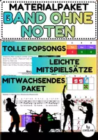 Vorschau - Arbeitsblätter - Materialpaket "Band ohne Noten" - Musik Jg.5-10 - Deckblatt