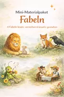 Vorschau - Arbeitsblätter - MINI-Paket: 4 Fabeln lesen, verstehen & kreativ gestalten - Deckblatt