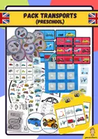 Vista previa - Hojas de trabajo - Pack Transports Vehicles (Preschool) - Portada